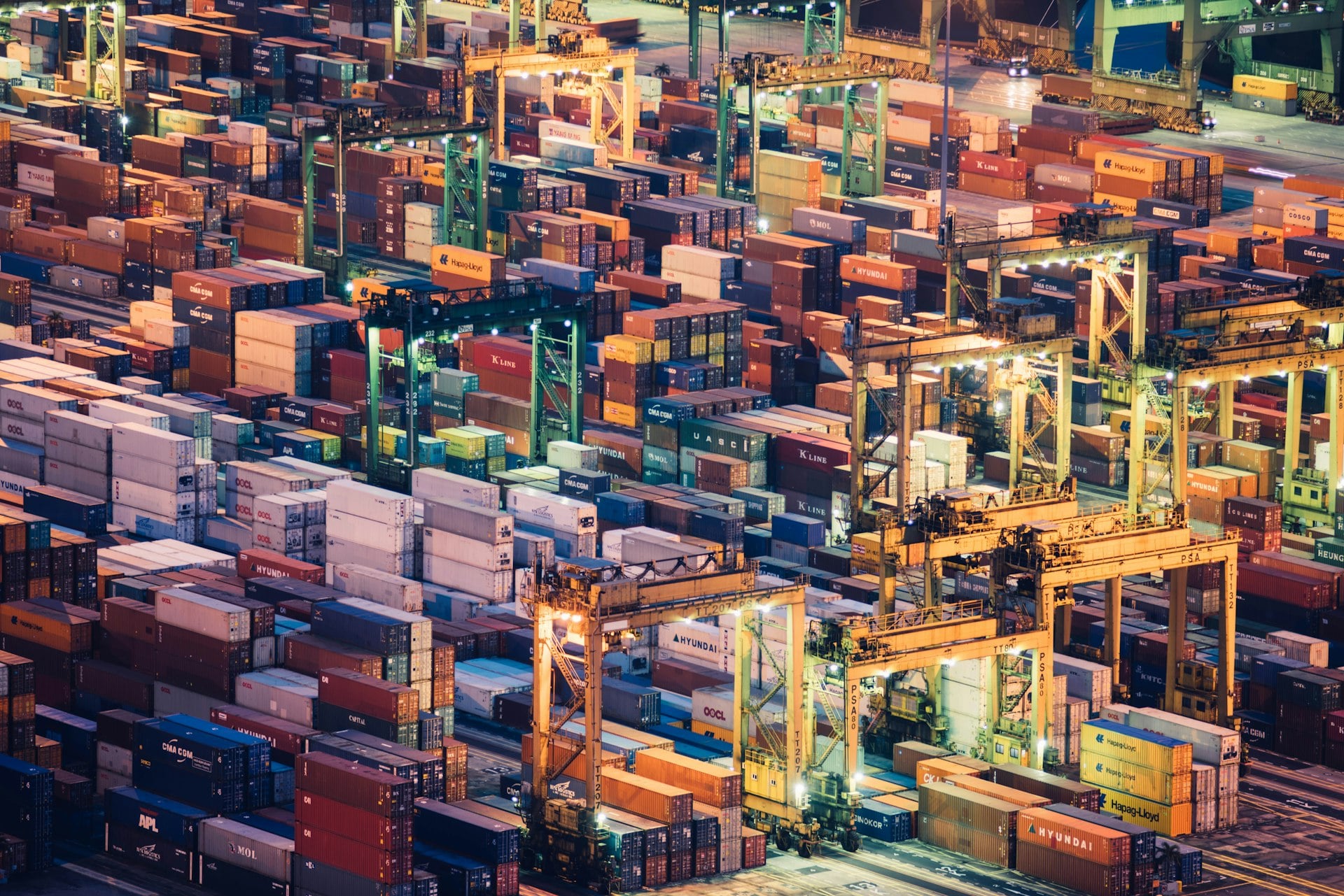 Container port operations — the trade process in action